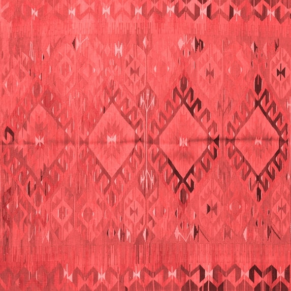 Ahgly Company Indoor Square Persian Red Traditional Area Rugs, 7' Square