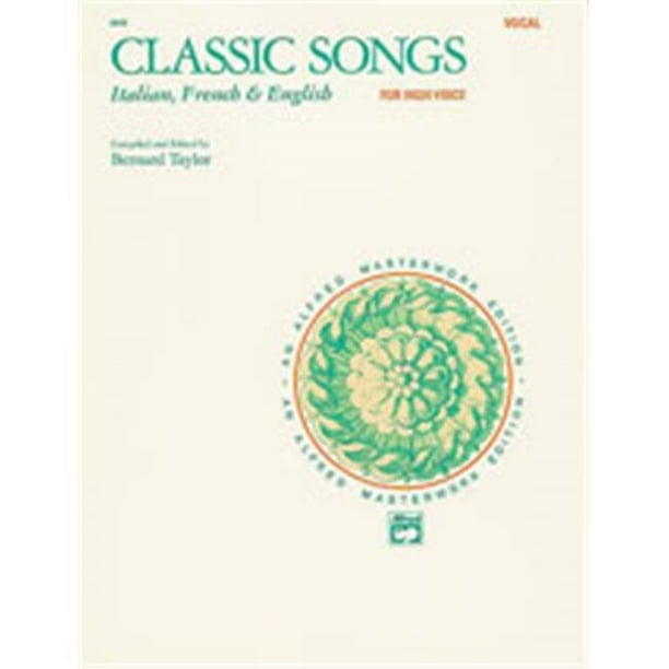 Alfred 00-3542 Chansons Classiques- Italien- Français &amp; Anglais - Livre de Musique