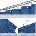 thumbnail image 6 of Shower Curtains Navy Blue Shower Curtain Blue Ombre Shower Curtain Set with Hooks Water Repellent White Shower Curtain Linen Fabric Shower Curtains for Bathroom Bathtub Hotel, 72x72 inch, Navy Blue, 6 of 6
