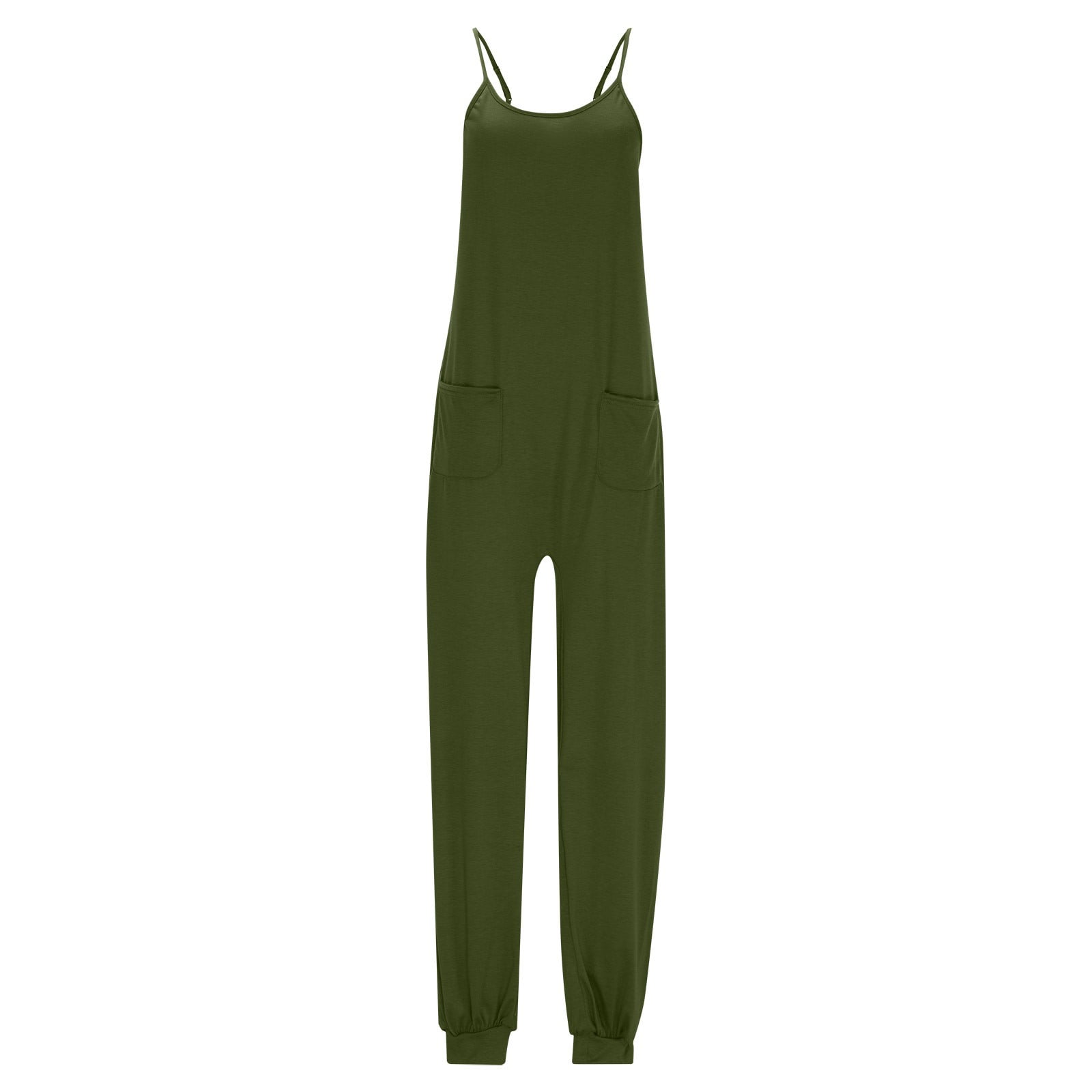 lcziwo One Piece Joggers Pants for Women 2025 Summer Sleeveless Straps Yoga Workout Jumpsuit Solid Casual Elastic Bottom Overalls with Pockets Prime Sales Today Clearance