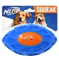 thumbnail image 1 of [ Juguete para perro Nerf EXO Pelota de fútbol chirriante 15 cm Azul/Naranja ], 1 of 2