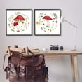 thumbnail image 2 of Stupell Industries Mushrooms & Flower Sprouts Botanical & Floral Painting Black Framed Art Print Wall Art, 24 x 24, Set of 2, 2 of 9