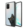 thumbnail image 1 of FINCIBO Slim TPU Bumper + Clear Hard Back Cover for Samsung Galaxy S10 Lite 6.7" 2020, Black Bombay Kitten Cat Hide And Seek, 1 of 6