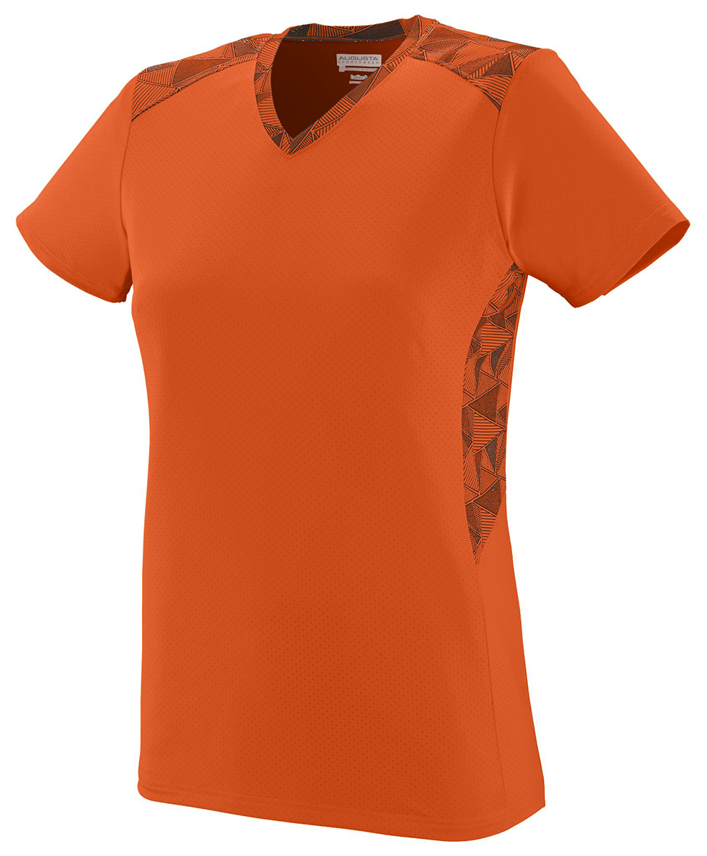 Augusta Sportswear - Women's Vigorous Jersey - Color - Orange/ Orange/ Black Print - Size - L