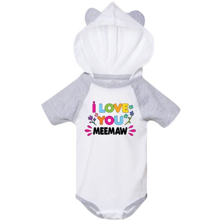 

Inktastic I Love You Meemaw with Flowers Gift Baby Girl Bodysuit