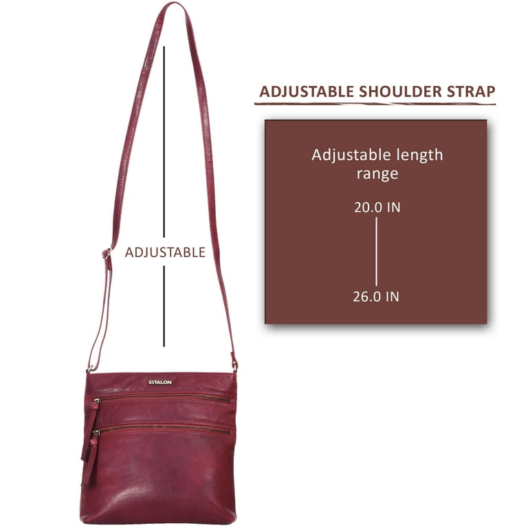 Leather Crossbody Purse for Women- Small Crossover Long Over the Shoulder  Sling Womens Purses and Handbags (Ruby) - Walmart.com