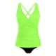 thumbnail image 5 of Traje de baño de bikini liso sin mangas para mujer, traje de baño push-up acolchado, conjuntos de blusa de traje de baño de poliéster para mujer, 5 of 5