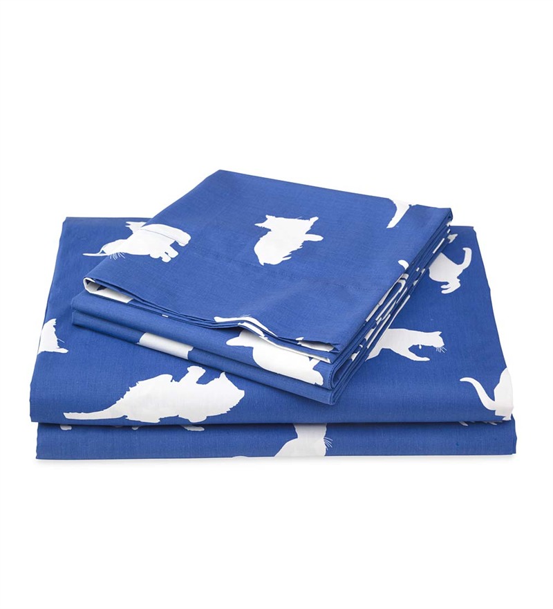 Full Cantnap Cat Print Cotton Percale Sheet Set