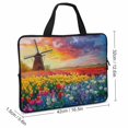 thumbnail image 2 of Werpe Windmill Flowers Sunset Neoprene Laptop Bag Diving Fabric Tablet Cover Protective Case 17inch, 2 of 5