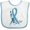 White and Blue, variant on Inktastic We Will Win Against Prostate Cancer Ribbon Boys or Girls Baby Bib