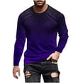 thumbnail image 2 of Blusas y camisas de manga larga con cuello redondo para hombre, blusa informal de manga larga con cuello redondo y estampado, blusa de poliéster para hombre, 2 of 5