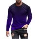 thumbnail image 2 of Blusas y camisas de manga larga con cuello redondo para hombre, blusa informal de manga larga con cuello redondo y estampado, blusa de poliéster para hombre, 2 of 5
