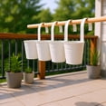 thumbnail image 2 of Set de 4 Macetas Colgantes Ideen Galvanizadas Blancas, 2 of 4