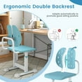 thumbnail image 6 of Costway Kids Desk Chair with Adaptive Double Backrest, Adjustable Height, Breathable Seat Blue, 6 of 10