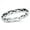 Oxidized, variant on Gold-Tone Sterling Silver Braided Eternity Band Ring Size 7