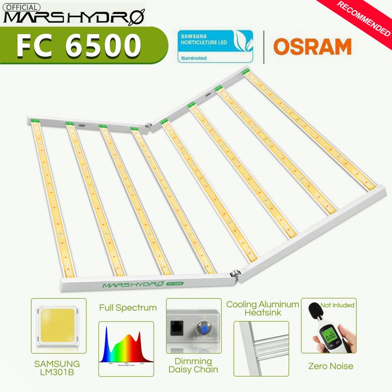 Mars Hydro FC 6500 Led Grow Light Bar Full Spectrum Samsung LM301B 2.9  Indoor Plants Commercial Grow Plant Light