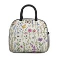 thumbnail image 2 of Obrewu Pioneer Flower and Butterfly Lunch Bag for Adult, Insulated, Leakproof, Oxford Cloth, 2 of 7
