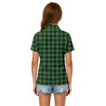 thumbnail image 7 of Girls School Uniform Short Sleeve Plaid Golf Polo Shirt Pullover Tops Collared T-Shirt for Kids School Uniform Shirt 3-13Y, 7 of 7