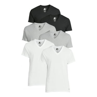 Mens Starter 6 Pack V-Neck Tees