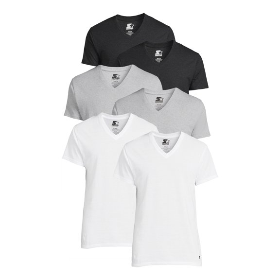 Mens Starter 6 Pack V-Neck Tees