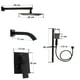 thumbnail image 3 of Accesorios Baño Cuadrado Rubinett  Regadera Teléfono  y Salida De Tina Negro, 3 of 7