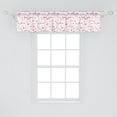 thumbnail image 2 of Ambesonne I Love You Valance Pack of 2, Hearts Wedding Rings, 54"X12", Maroon Pink Blush, 2 of 2