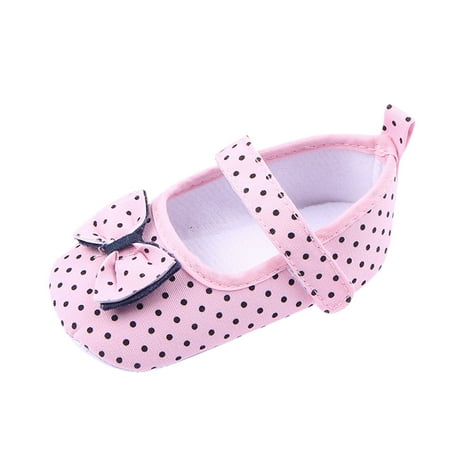 

Kids Bowknot Polka Dot Soft Anti-Slip Walking Shoes Prewalker