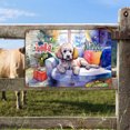 thumbnail image 2 of Watercolor Hello Winter Poodle Chill Christmas Welcome Horizontal Metal Aluminum Sign Poodles Dog Lover Gifts Idea Wall Art Home Decor - 00016, 2 of 5