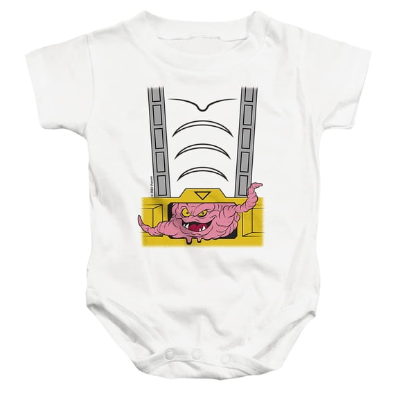 Teenage Mutant Ninja Turtles Krang Suit Unisex Infant Snap Suit for Baby, White, Large