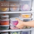 thumbnail image 4 of ZheElen Fridge Organizer Plastic Bins with Lid Microwave Safe Box Clear Leftover Container Sustainable Preservation holder 310L 1Set, 4 of 6