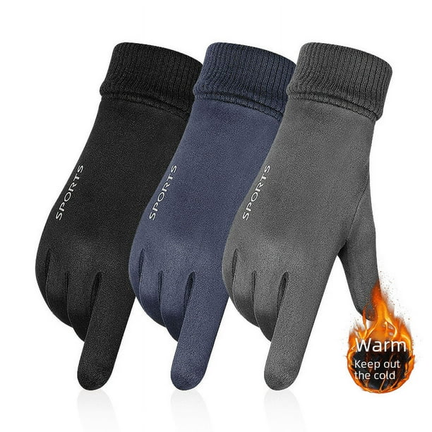 Guantes de gamuza para pantalla táctil, para otoño e invierno, para exteriores, resistentes al viento, cálidos, para montar a caballo, esquiar y a prueba de frío, para motocicleta