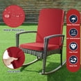 thumbnail image 5 of MOONORAH Outdoor Chair Cushions, Patio Seat Cushions Outdoor Chair Pads, 42"L x 18"W Rectangle Waterproof Outdoor Chair Cushion Garden Sofa Couch Chair Pads, Premium Comfortable, Red, 5 of 9