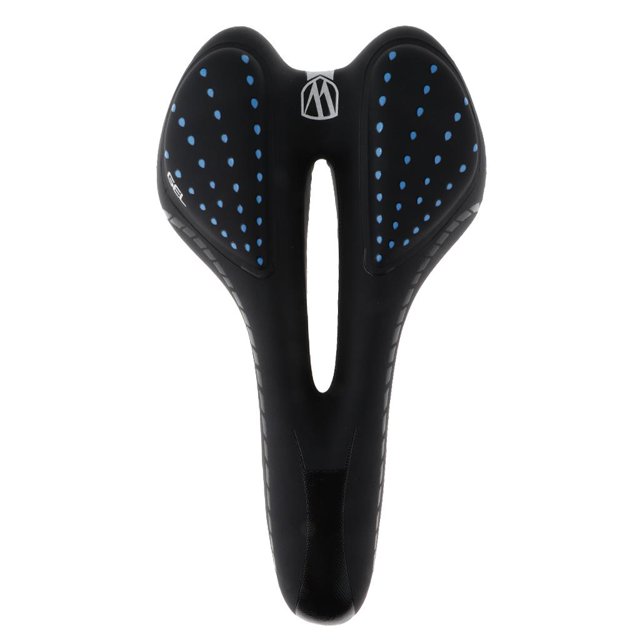 Cómodo Ciclismo Bicicleta Confort Carretera Bicicleta De Montaña Asiento De Grado Sillín Azul negro Sunnimix Sillín de bicicleta