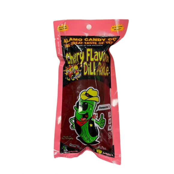 Cherry Flavored Dill Pickle By Alamo Candy