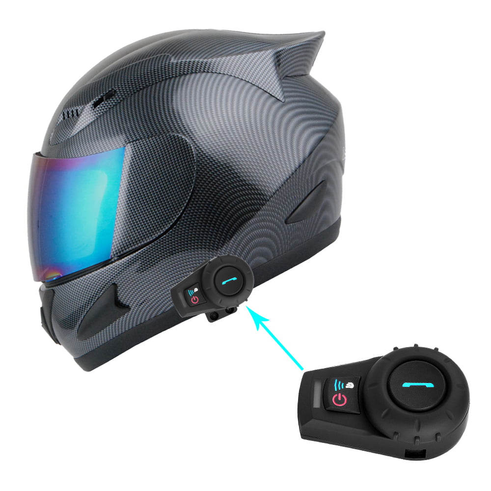 FDC Bluetooth Motorcycle Street Helmet Dual Visor Touring Motorbike Audio Helmet 