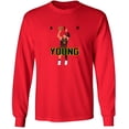 thumbnail image 1 of LONG SLEEVE RED Trae Young Hawks AIR T-shirt YOUTH XL, 1 of 1
