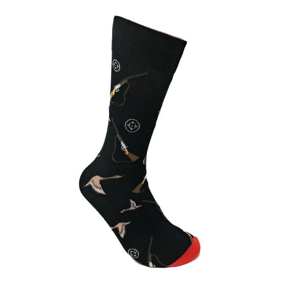 Urban-Peacock Men's Novelty Fun Socks - Hunting Ducks Geese - Black - 1 Pair