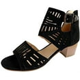 thumbnail image 2 of Sandals Peep-Toe High Heel Bootie for Women Ankle Platform Wedges Cutout Side Strap,Heeled, 2 of 5