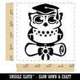 thumbnail image 2 of Graduation Owl with Cap and Diploma School College Square Rubber Stamp Stamping Scrapbooking Crafting - Small 1.25in, 2 of 7