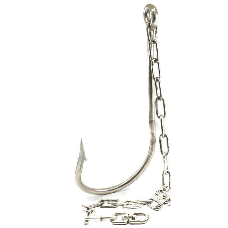 Mustad 4483 Shark Classic Hook With Chain, Kirbed - Duratin Size 19/0
