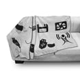 thumbnail image 3 of Programmer Soft Flannel Fleece Throw Blanket, Computer Technology Internet Themed Keyboard Hard Disk Mouse Devices, Cozy Plush for Indoor and Outdoor Use, 50" x 70", White Charcoal Grey, by Ambesonne, 3 of 6