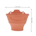 thumbnail image 2 of COMPUKAS 2Pcs Hanging Flower Pot Plastic Holder for Indoor Outdoor Garden Plants, 2 of 8