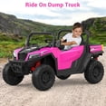thumbnail image 2 of QinaQin 24V 4WD Ride On Dump Truck with Remote Control, Pink, 2 of 9