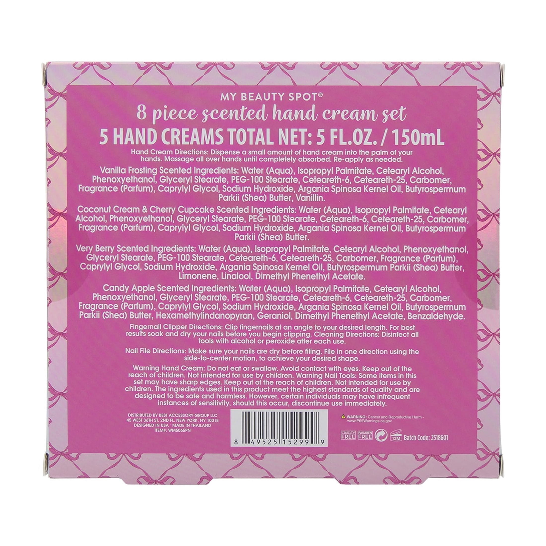 My Beauty Spot Scented Hand Cream Collection Set, Assorted Fragrances, 8 Piece