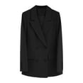 thumbnail image 2 of uublik Womens Blazers Work Office Blazer Stretch Lapel Collar Long Sleeve Jacket Suit Blazer Black Clothes, 2 of 5