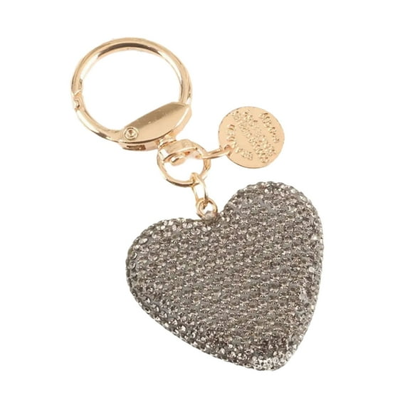 AOOOWER Elegant Rhinestones Heart Keychain Crystals Bag Charm Car Keyring Portable for Women Valentines Day Gifts Outfits