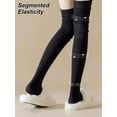 thumbnail image 5 of BadPiggies 4 Pairs Womens Thigh High Stockings Over Knee Socks Thin Knit Boot Stocking Daily Wear Cosplay Accessory, 5 of 9