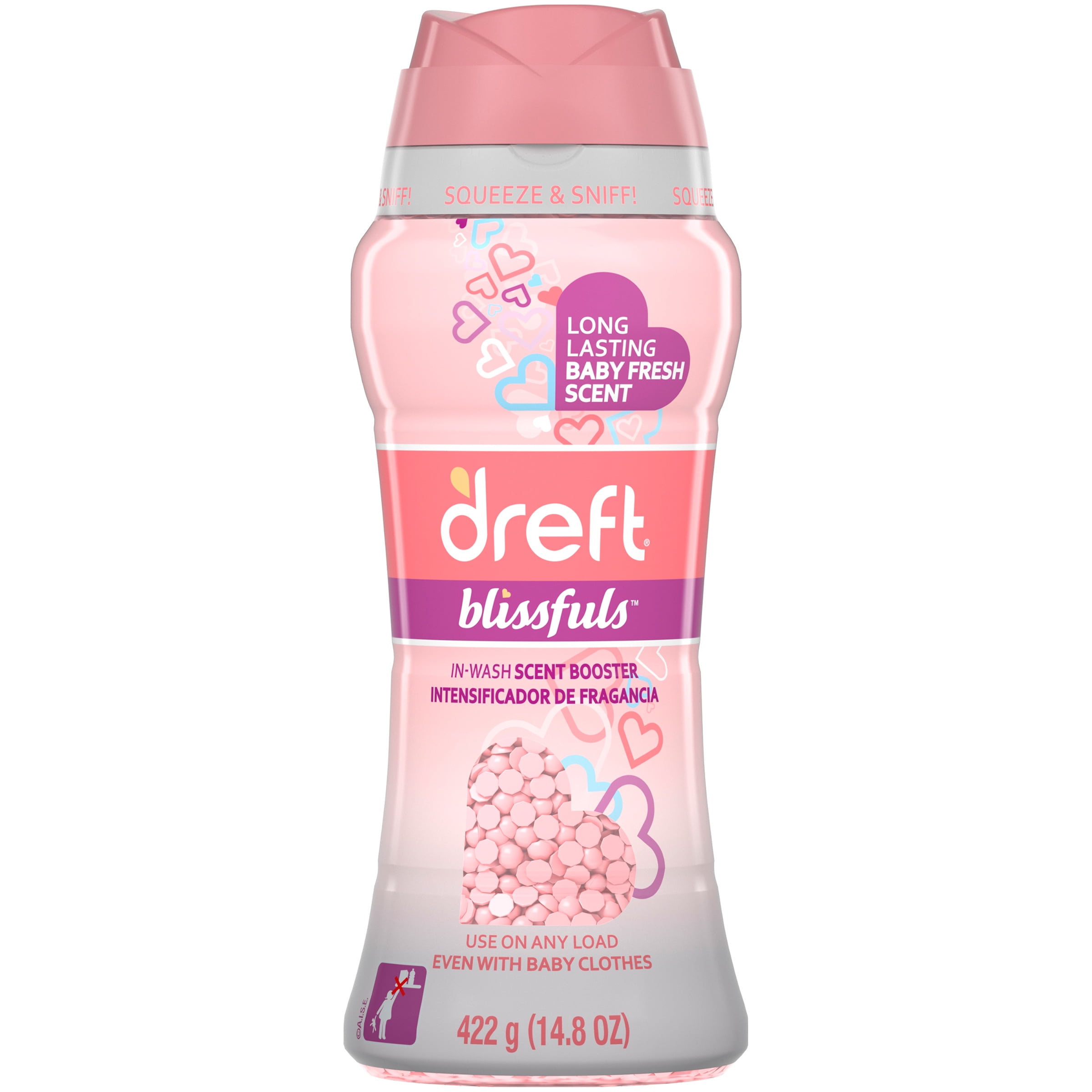 Dreft Blissfuls InWash Scent Booster Beads, Baby Fresh, 14.8 oz