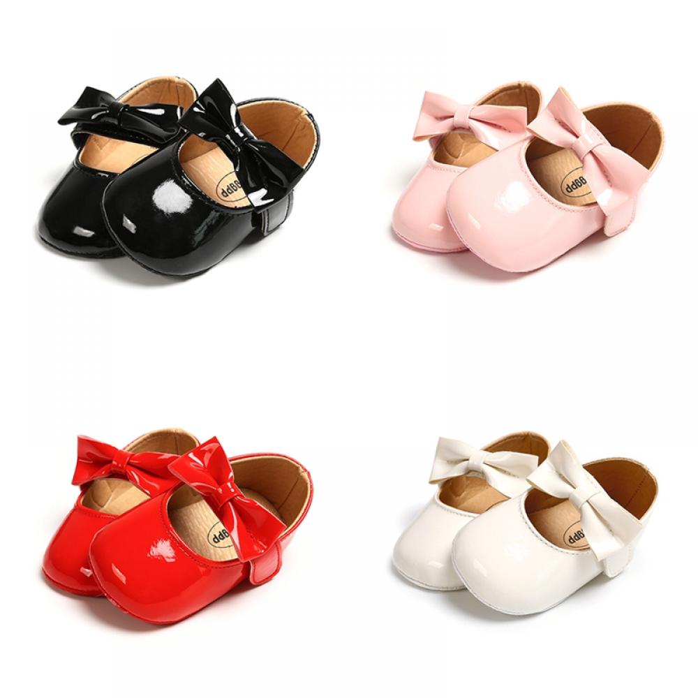Yinrunx Ballet Shoes for Girls Baby Girl Shoes 0-3 Months Newborn Shoes Non-slip with Bowknot Baby Shoes 0-3 Months Dress Shoes for Girls Toddler Ballet Shoes Soft Sole Baby Shoes Baby Girl Dress Shoe - image 2 of 8