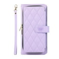 thumbnail image 6 of Feishell Zipper Wallet Case for Google Pixel 8 Pro, PU Leather Card Holder Crossbody Case with Chain Strap / Wrist Strap for Women Girls, Shockproof Full Body Protection Stand Cover, Purple, 6 of 7